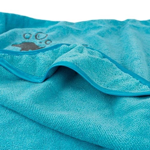 IBÁÑEZ® Hundebademantel Größe M Mikrofaser-Badeponcho "Dry pet"