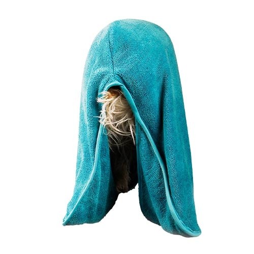 IBÁÑEZ® Hundebademantel Größe M Mikrofaser-Badeponcho "Dry pet"