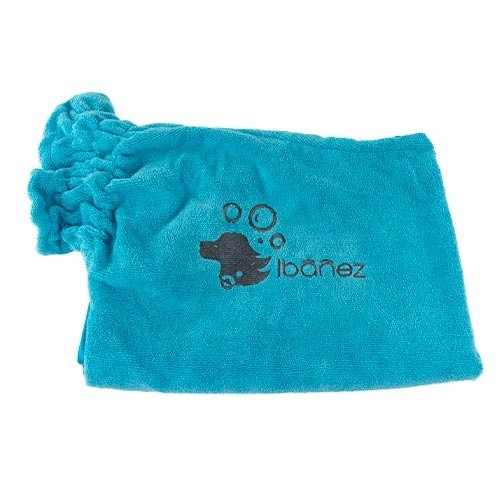 IBÁÑEZ® Hundebademantel Größe M Mikrofaser-Badeponcho "Dry pet"