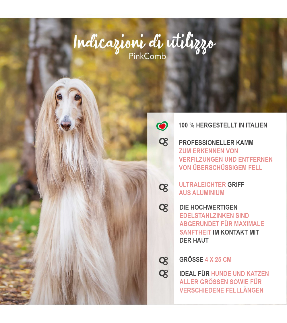 Yuup!® "PinkComb" Professioneller doppelseitiger Frisierkamm