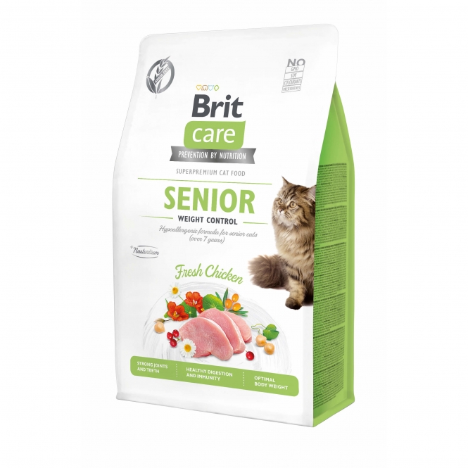 Brit Care Cat Grain-Free - Senior - Weight Control - 2kg Brit Care Cat Grain-Free - Senior - Weight Control - 2kg