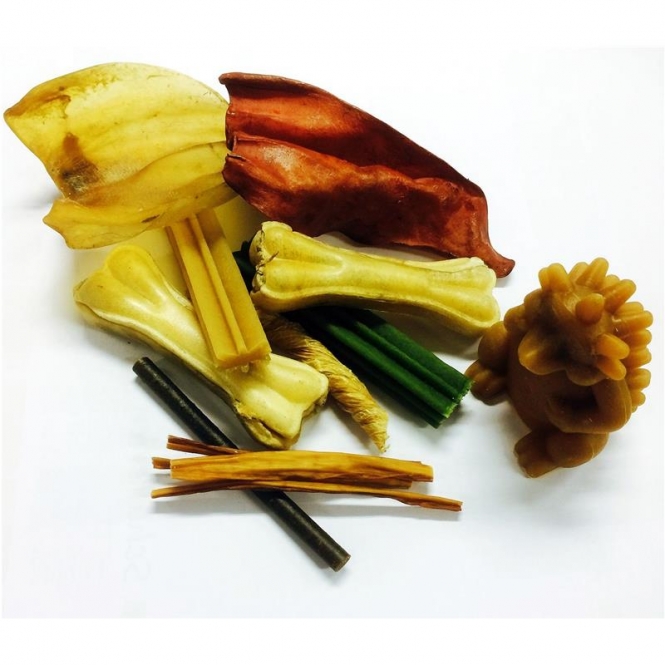 Classic Dog 7 verschiedene Kauknochen - Eimer 950g Classic Dog 7 verschiedene Kauknochen - Eimer 950g
