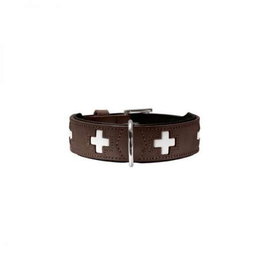 Hunter Halsband Swiss nickel, braun - Gr.37 Hunter Halsband Swiss nickel, braun - Gr.37