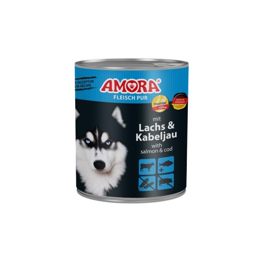 AMORA Dog Fleisch Pur Lachs & Kabeljau 800g AMORA Dog Fleisch Pur Lachs & Kabeljau 800g
