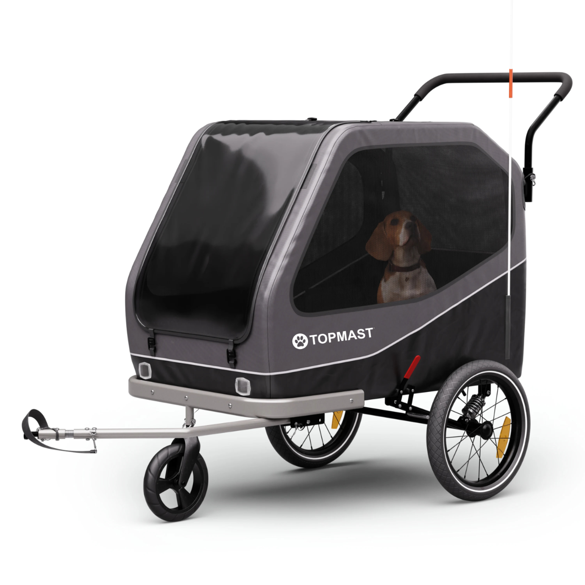 TOPMAST Gold Hunde-Fahrradanhänger Traglast 40 kg