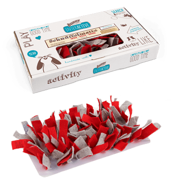 Bunny Schnüffelmatte Filz rot/grau Bunny Schnüffelmatte Filz rot/grau