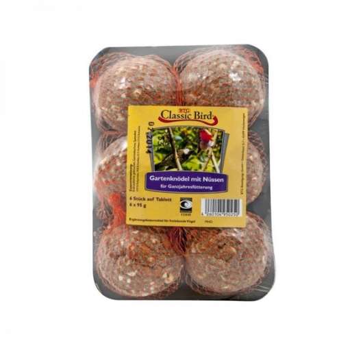 Classic Bird Garten Nussknödel 6 Stück auf Tablett Classic Bird Garten Nussknödel 6 Stück auf Tablett