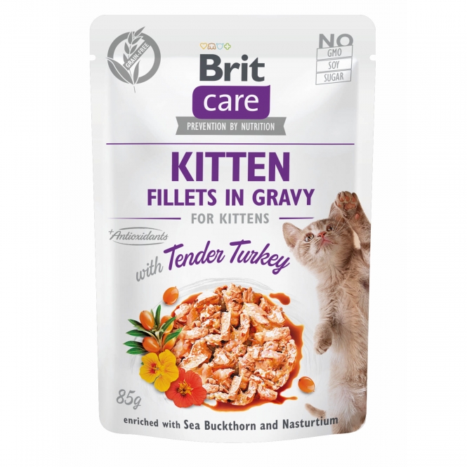 Brit Care Cat PB Fillets in Gravy - Truthahn Kitten 85g Brit Care Cat PB Fillets in Gravy - Truthahn Kitten 85g