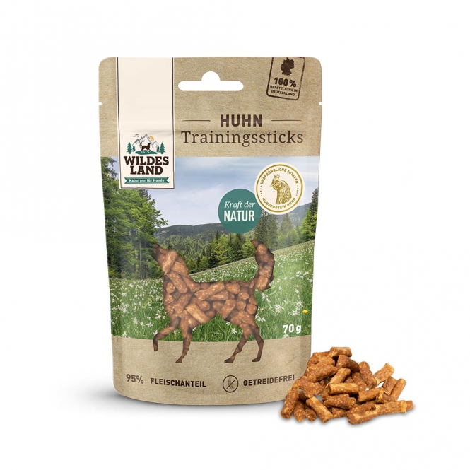 Wildes Land Trainingssticks Huhn 70g Wildes Land Trainingssticks Huhn 70g