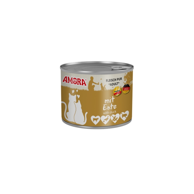 Amora Cat Fleisch Pur mit Ente - 200g Amora Cat Fleisch Pur mit Ente - 200g