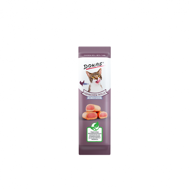 Dokas Cat Snack Hühnchen-Rolle mit Thunfisch 10g Dokas Cat Snack Hühnchen-Rolle mit Thunfisch 10g