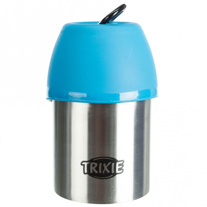 Trixie Edelstahl-Flasche mit Trinknapf - 300 ml Trixie Edelstahl-Flasche mit Trinknapf - 300 ml