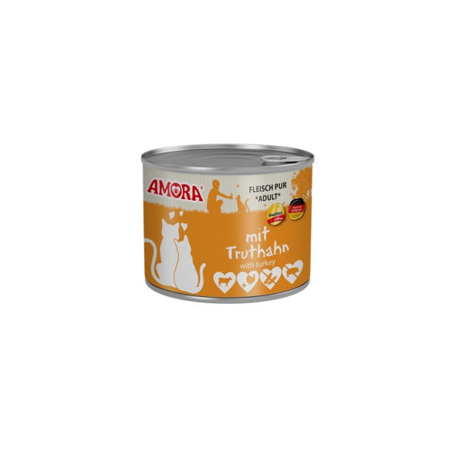 Amora Cat Fleisch Pur mit Truthahn - 200g Amora Cat Fleisch Pur mit Truthahn - 200g