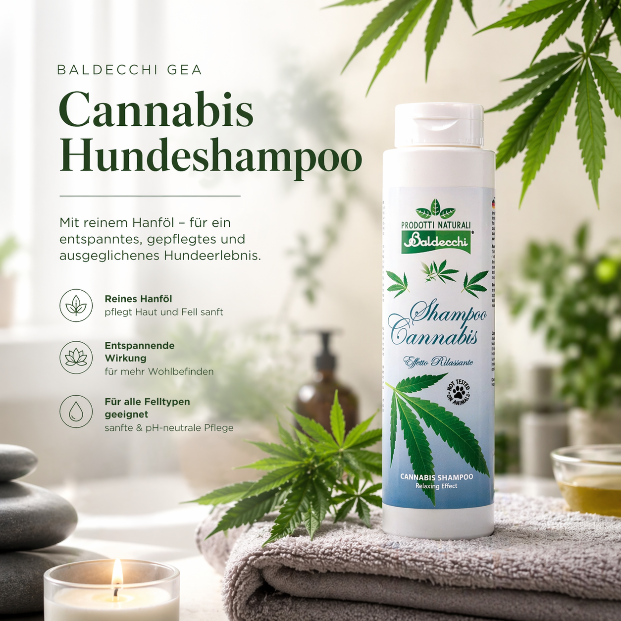 Baldecchi® GEA Cannabis-Hundeshampoo mit Hanföl Baldecchi® 200ml