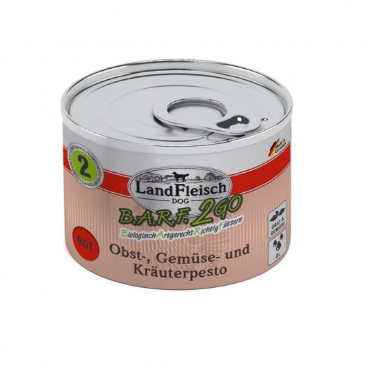 LandFleisch B.A.R.F.2GO Obst-, Gemüse und Kräuterpesto Rot 200g LandFleisch B.A.R.F.2GO Obst-, Gemüse und Kräuterpesto Rot 200g