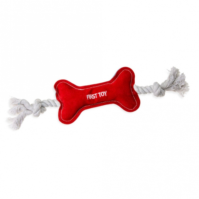 Karlie Flamingo Puppy Knochen aus Leder-Baumwollmix Karlie Flamingo Puppy Knochen aus Leder-Baumwollmix