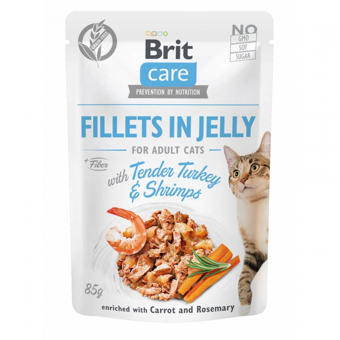 Brit Care Cat PB Fillets in Jelly - Truthahn & Shrimps 85g Brit Care Cat PB Fillets in Jelly - Truthahn & Shrimps 85g
