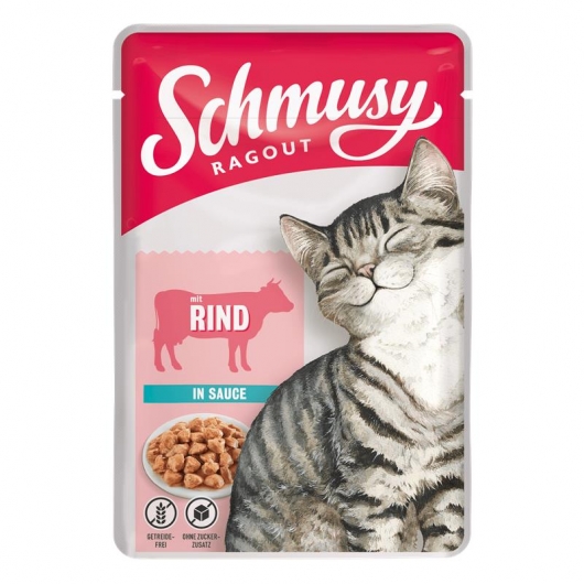 Schmusy Ragout mit Rind in Sauce 100g Schmusy Ragout mit Rind in Sauce 100g
