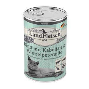 Landfleisch Cat Adult Pastete Rind, Kabeljau, Wurzelpetersilie - 400 g Landfleisch Cat Adult Pastete Rind, Kabeljau, Wurzelpetersilie - 400 g
