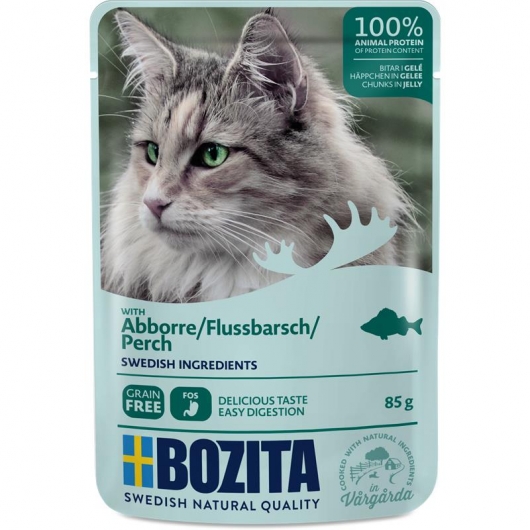 Bozita Pouch Häppchen in Gelee mit Flussbarsch 85g Bozita Pouch Häppchen in Gelee mit Flussbarsch 85g