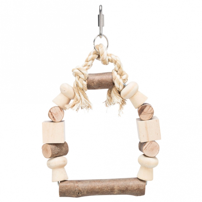 Trixie Bogenschaukel mit Holzklötzen - Klein Trixie Bogenschaukel mit Holzklötzen - Klein