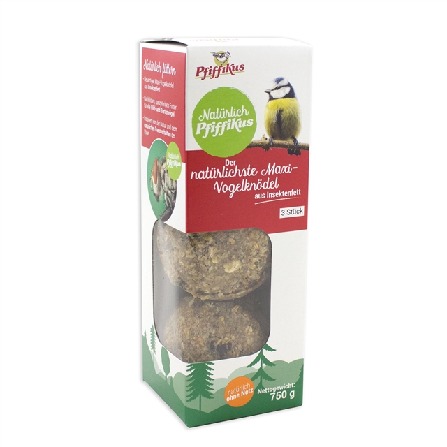 Natürlich Pfiffikus Maxi-Vogelknödel - 3 Stück 750g