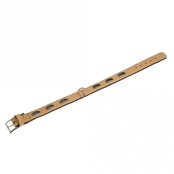 Karlie Art Buffalo Oak Halsband - Beige/Schwarz, 70cm, 40mm Karlie Art Buffalo Oak Halsband - Beige/Schwarz, 70cm, 40mm
