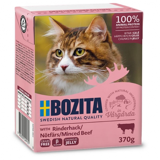 Bozita Cat Tetra Recard Häppchen in Gelee Rinderhack 370g Bozita Cat Tetra Recard Häppchen in Gelee Rinderhack 370g