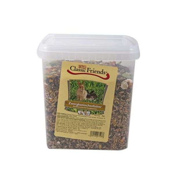 Classic Friends Zwergkaninchenfutter Eimer 3kg Classic Friends Zwergkaninchenfutter Eimer 3kg