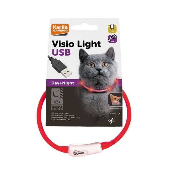 Karlie Visio Light Cat LED-Schlauch mit USB - Rot Karlie Visio Light Cat LED-Schlauch mit USB - Rot