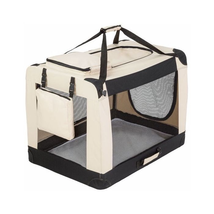 Hundetransportbox faltbar XL beige 91 x 64 x 64 cm Hundetransportbox faltbar XL beige 91 x 64 x 64 cm