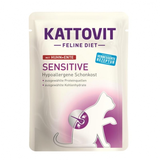 Kattovit PB Feline Diet Sensitive Huhn & Ente 85g Kattovit PB Feline Diet Sensitive Huhn & Ente 85g