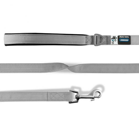 Curli Basic Leine Nylon - Grau - 140cm/1,5cm Curli Basic Leine Nylon - Grau - 140cm/1,5cm