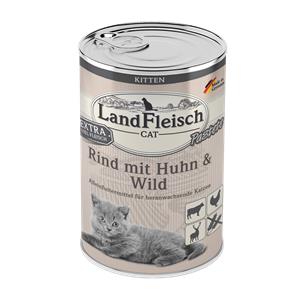 Landfleisch Cat Kitten Pastete Rind, Huhn & Wild - 400 g Landfleisch Cat Kitten Pastete Rind, Huhn & Wild - 400 g