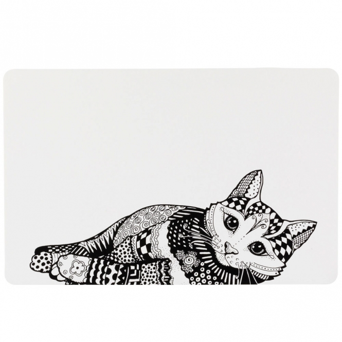 Trixie Napfunterlage Mandala Katze - 44 × 28 cm Trixie Napfunterlage Mandala Katze - 44 × 28 cm