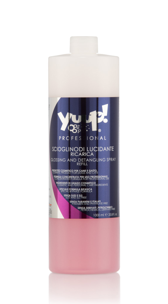 Yuup!® Nachfüllflasche 1000ml Professionelles Zwei-Phasen Glanz- und Knotenlöser-Spray Yuup!® Nachfüllflasche 1000ml Professionelles Zwei-Phasen Glanz- und Knotenlöser-Spray