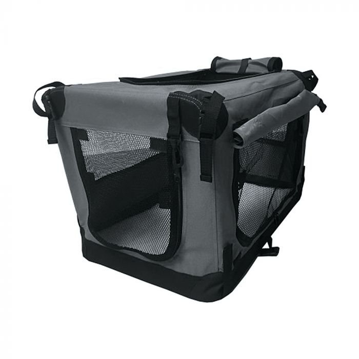 Topmast Nylon Hundetransportbox - Premium - Anthrazit - Faltbar 70cm x 52cm x 52cm Topmast Nylon Hundetransportbox - Premium - Anthrazit - Faltbar 70cm x 52cm x 52cm