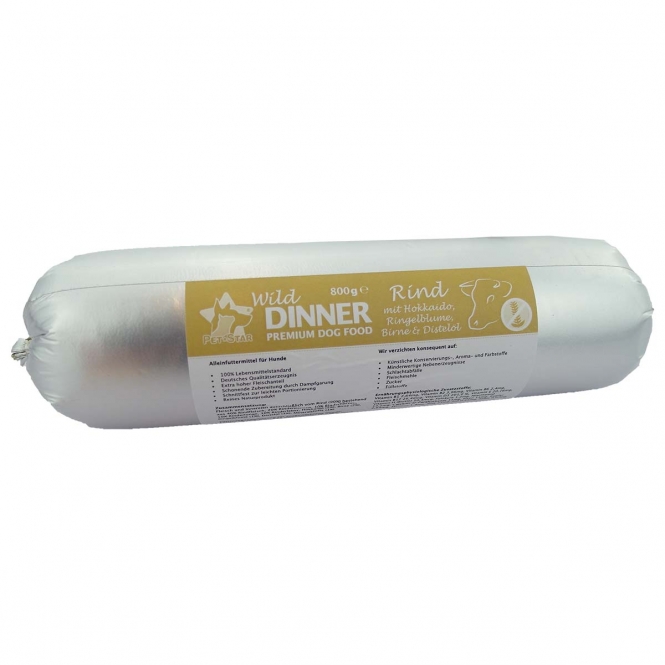 Wild Dinner Gourmet-Wurst Rind mit Hokkaido - 800 g Wild Dinner Gourmet-Wurst Rind mit Hokkaido - 800 g