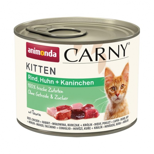 Animonda Carny Kitten Rind, Huhn & Kaninchen - 200g Animonda Carny Kitten Rind, Huhn & Kaninchen - 200g