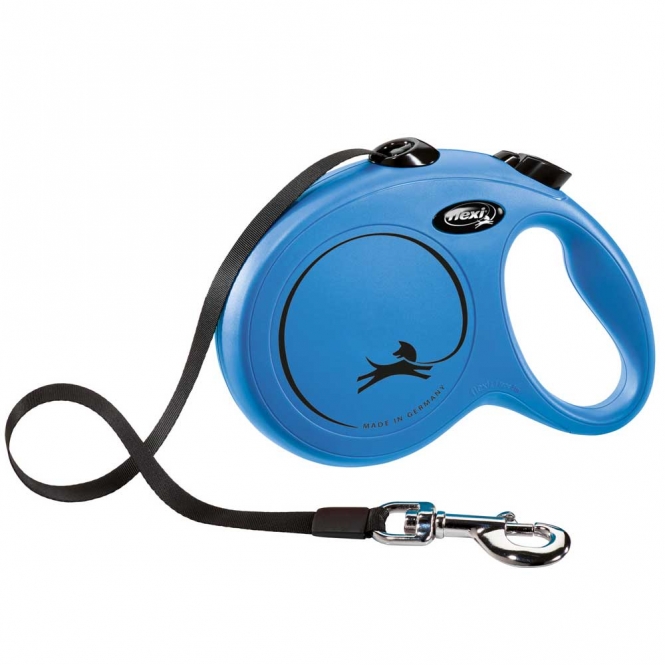 FLEXI Rollleine New CLASSIC Gurt - 5m, bis 50kg - Blau FLEXI Rollleine New CLASSIC Gurt - 5m, bis 50kg - Blau