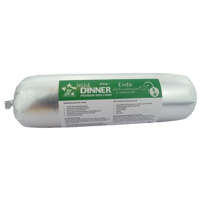 Wild Dinner Gourmet-Wurst Ente mit Preiselbeeren - 800 g Wild Dinner Gourmet-Wurst Ente mit Preiselbeeren - 800 g