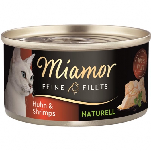 Miamor Dose Feine Filets Naturelle Huhn & Shrimps 80 g Miamor Dose Feine Filets Naturelle Huhn & Shrimps 80 g