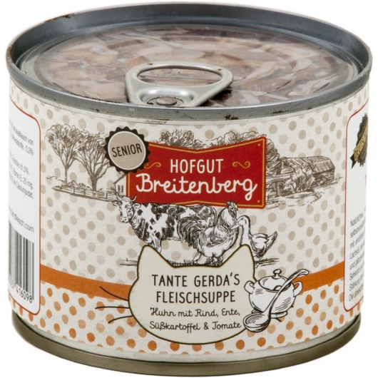 Hofgut Breitenberg Cat Senior Tante Gerdas Fleischsuppe 180g Hofgut Breitenberg Cat Senior Tante Gerdas Fleischsuppe 180g