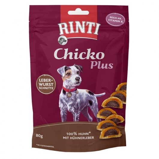 Rinti Chicko Plus Leberwurstschnitte 80 g Rinti Chicko Plus Leberwurstschnitte 80 g
