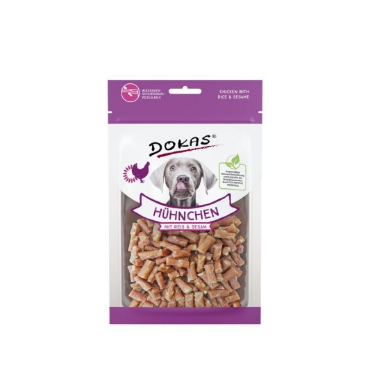 Dokas Hühnchen mit Reis und Sesam 70 g Dokas Hühnchen mit Reis und Sesam 70 g