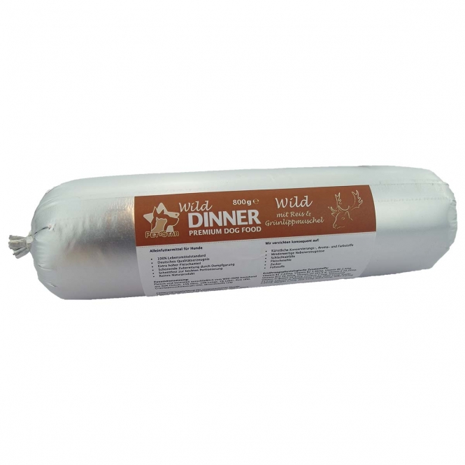 Wild Dinner Gourmet-Wurst Wild mit Reis - 800 g Wild Dinner Gourmet-Wurst Wild mit Reis - 800 g