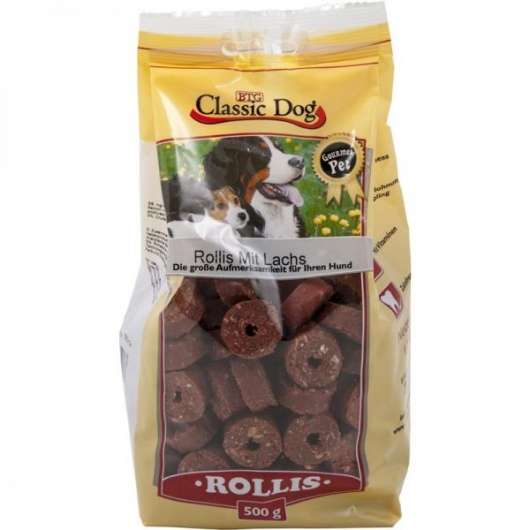 Classic Dog Snack Rollis mit Lachs 500g Classic Dog Snack Rollis mit Lachs 500g