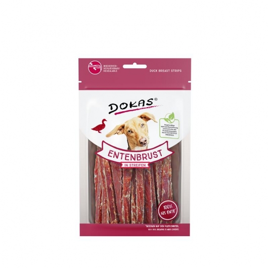 Dokas Hunde Snack Entenbrust in Streifen 70 g Dokas Hunde Snack Entenbrust in Streifen 70 g