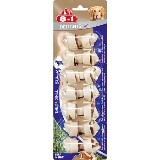 8in1 Delights Beef Kauknochen XS 8in1 Delights Beef Kauknochen XS