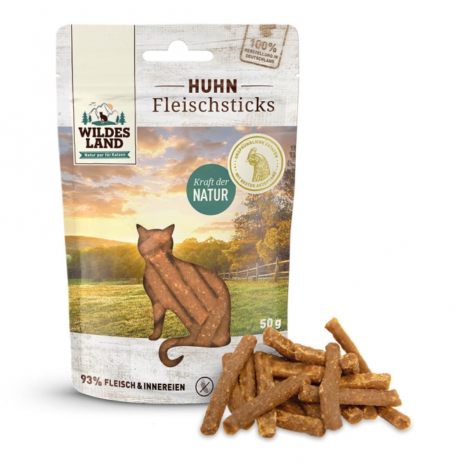 Wildes Land Cat Fleischsticks Huhn 50g Wildes Land Cat Fleischsticks Huhn 50g